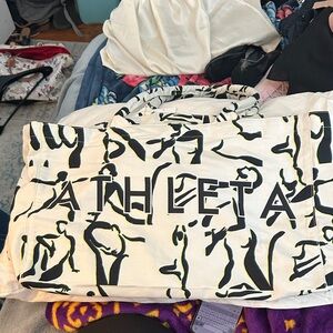 Athleta Cream Tote with Black Abstract Figures